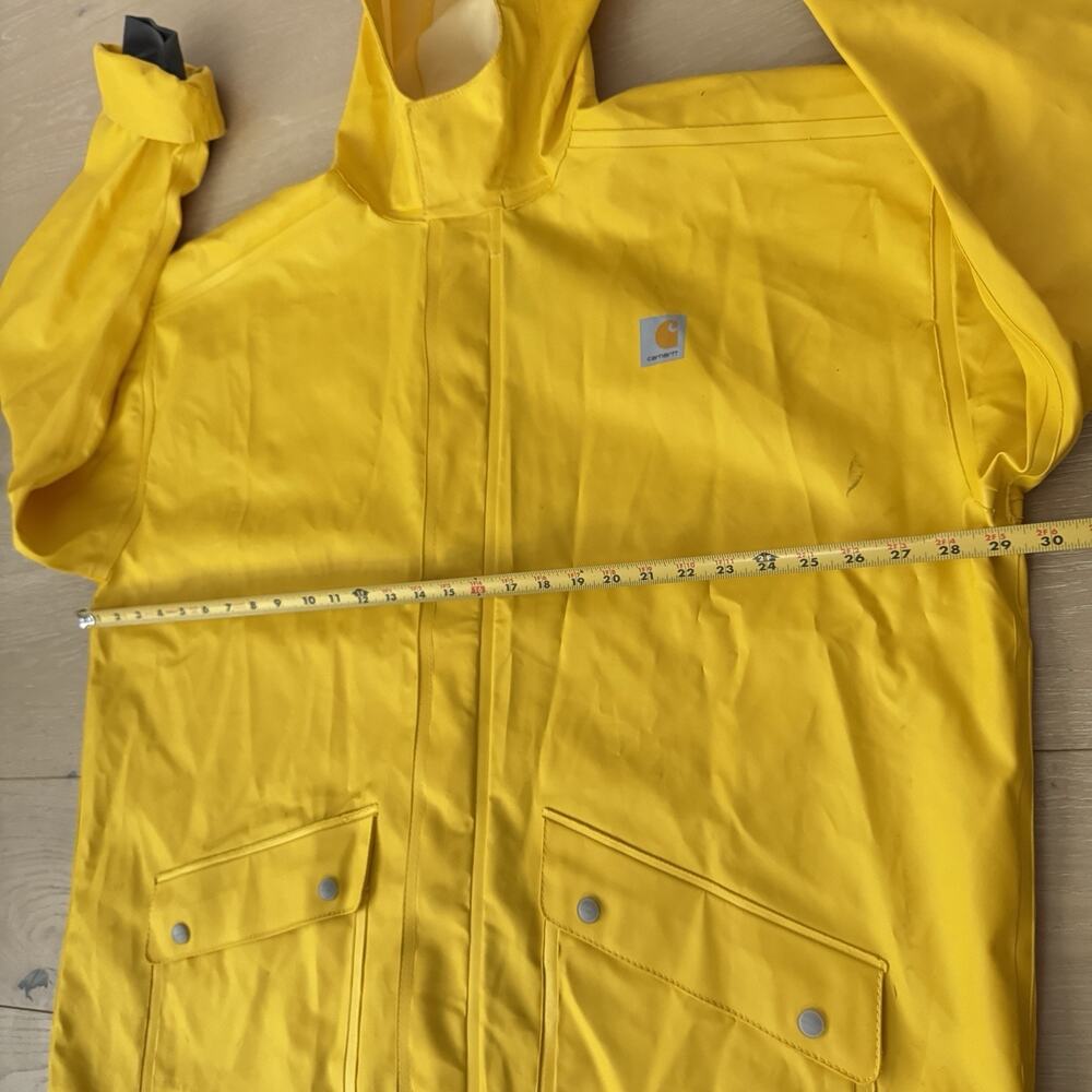 Carhartt Yellow Rain Jacket - New Old Stock, Vintage, Men Size Large Tall - Picture 4 of 11